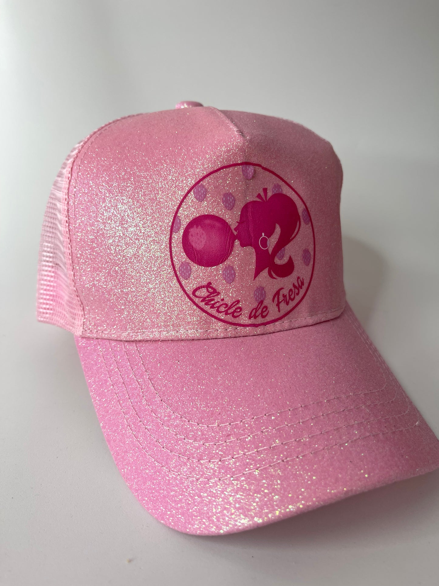 Gorra Chicle de Fresa glitter rosa Pompa